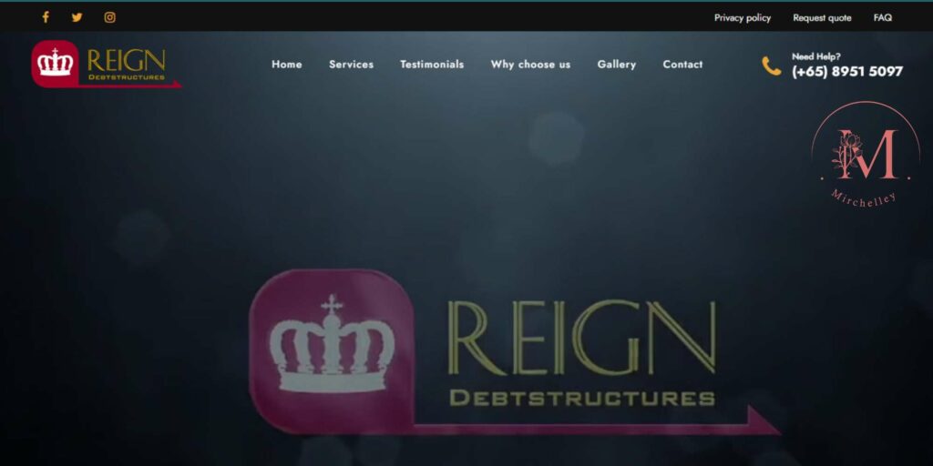 Reign Debt Structures Pte. Ltd.'s Homepage