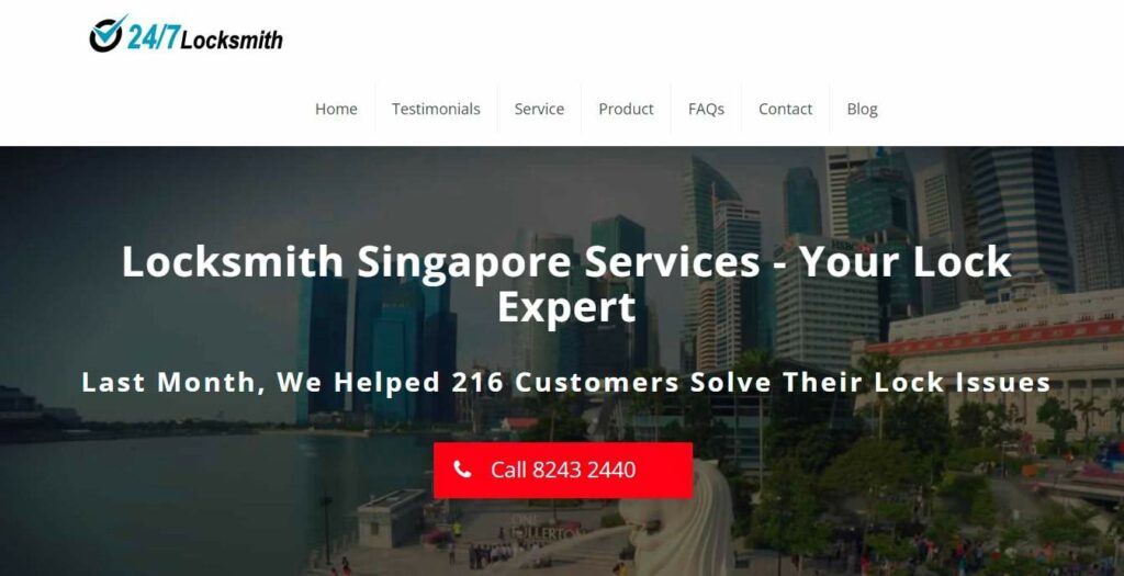 247 Locksmith Singapore Homepage