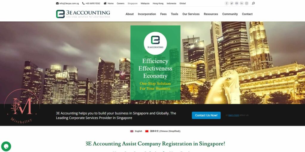 3E Accounting Pte. Ltd. Homepage