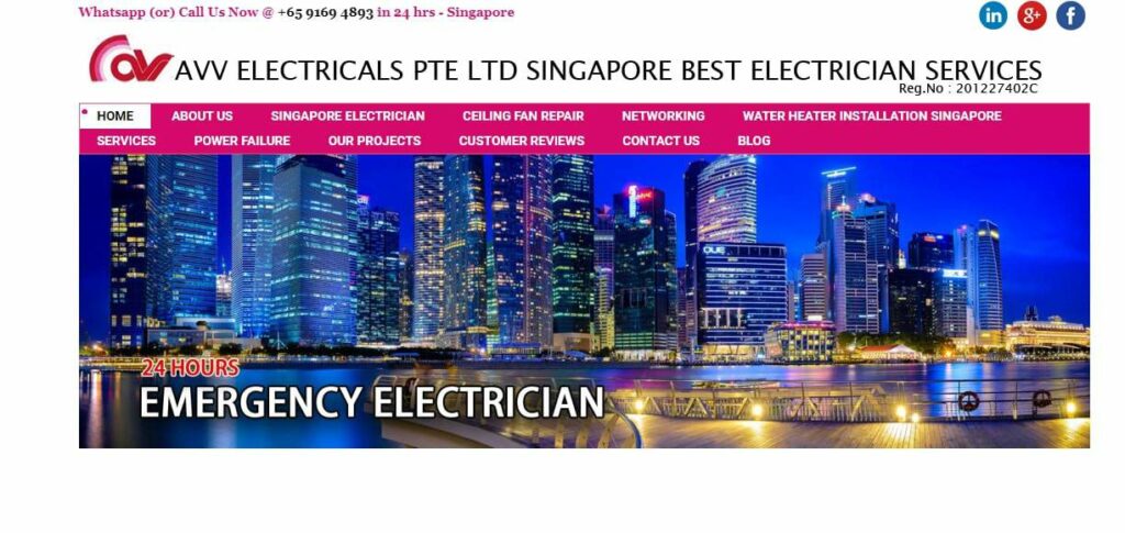 AVV Electricals PTE LTD Homepage