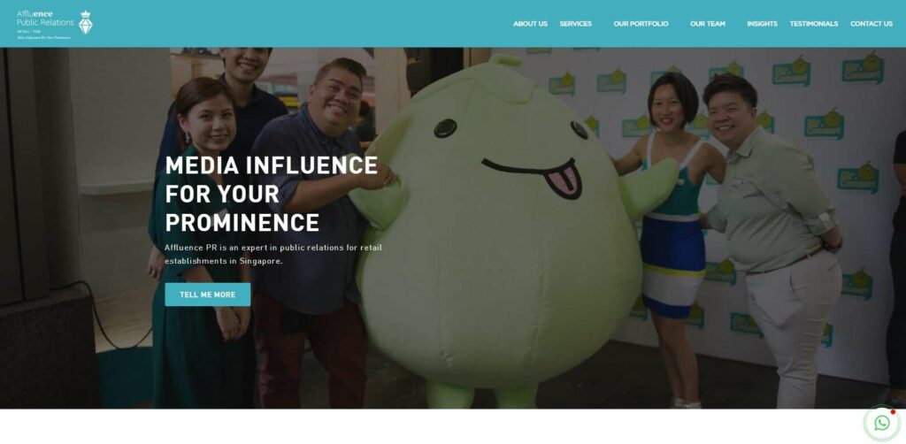 Affluence PR Homepage