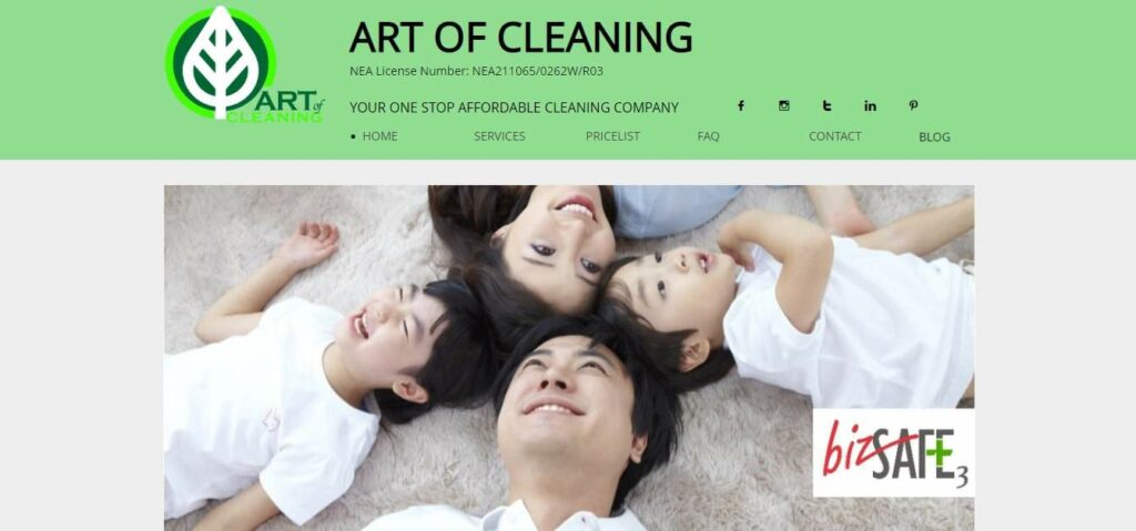 Art of Cleaning Pte Ltd Homepage