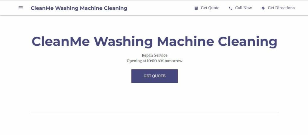 CleanMe Homepage
