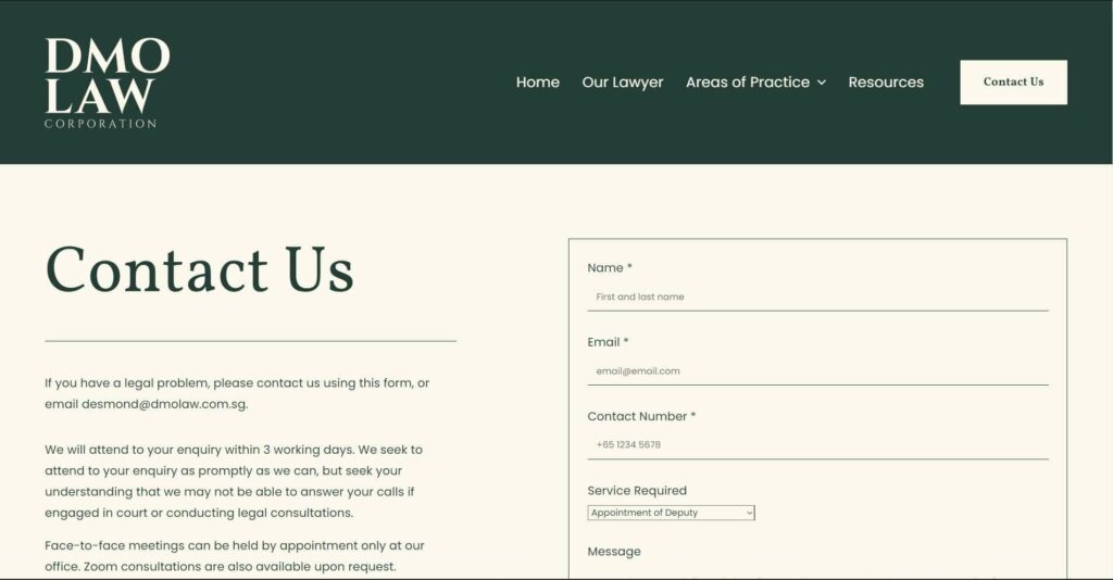DMO Law Corporation Homepage