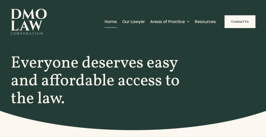 DMO Law Corporation Homepage