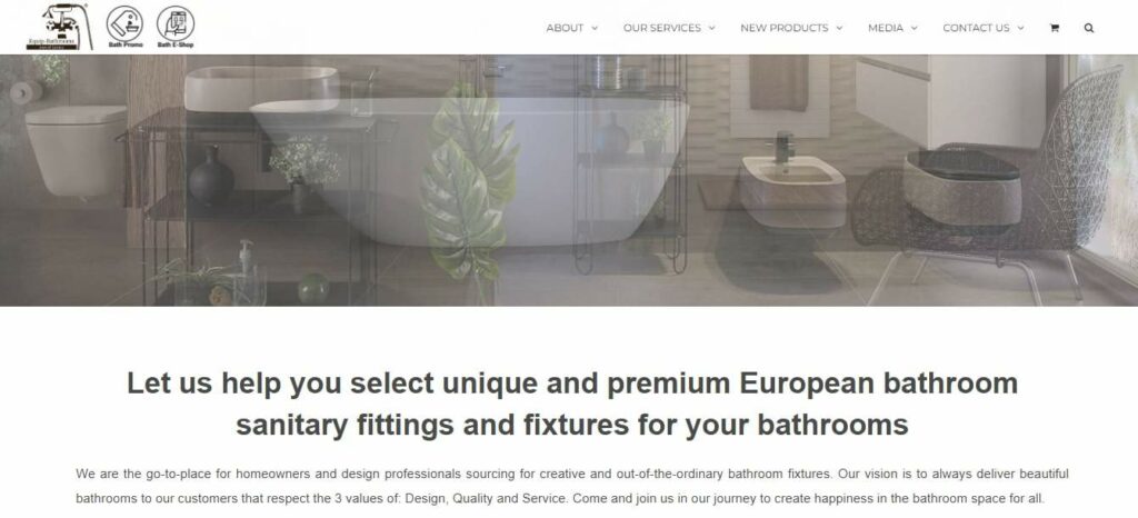Equip-Bathrooms Homepage