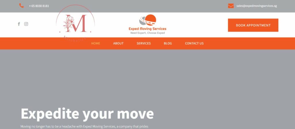 Exped Moving Services Homepage