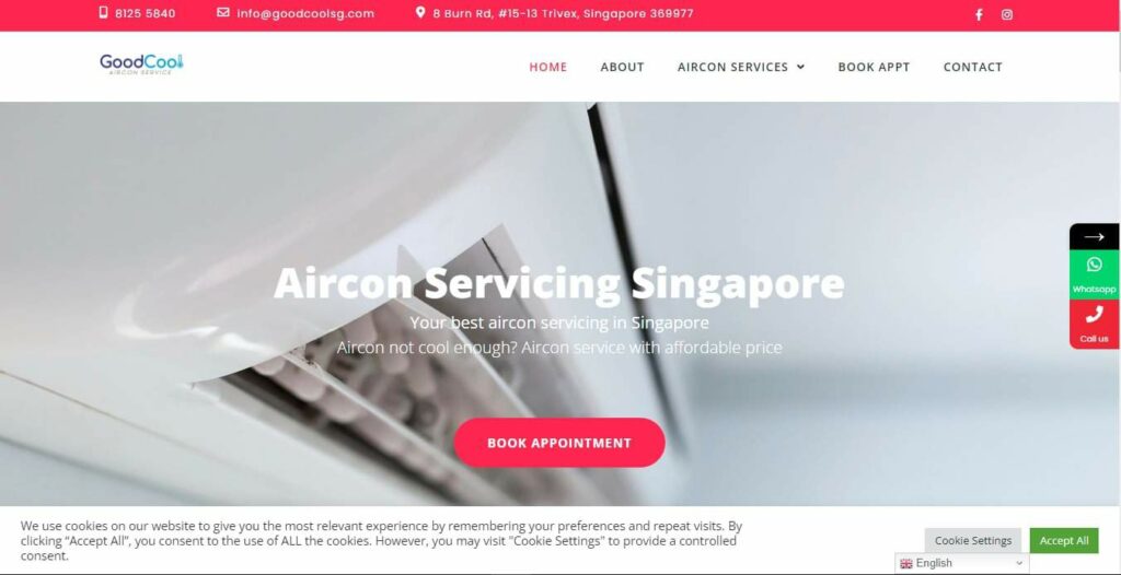 GoodCool Aircon Servicing & Repair Homepage