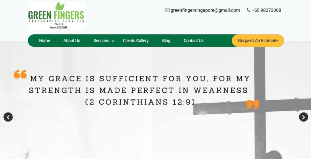 Green Fingers Landscaping Services Homepage