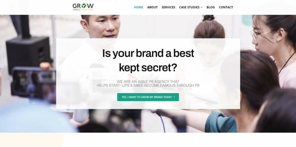 Grow Public Relations Homepage
