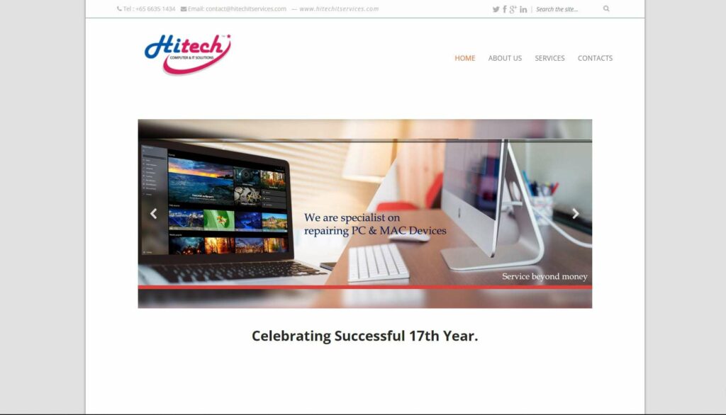 Hitech Computer & IT Solutions Homepage