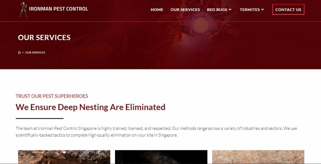 Ironman Pest Control Pte Ltd Homepage
