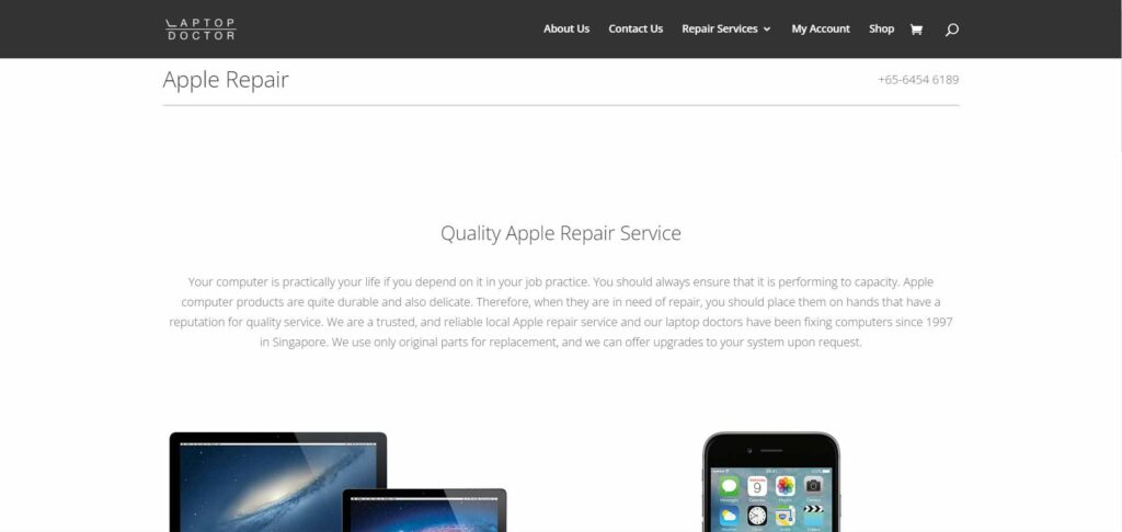 Laptop Doctor Singapore Homepage