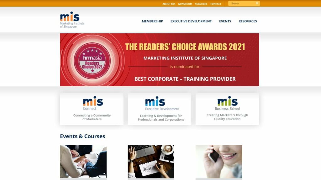 Marketing Institute of Singapore Homepage