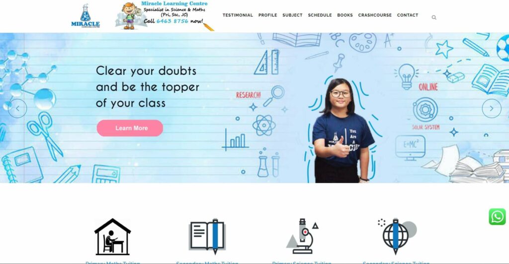 Miracle Learning Centre Homepage