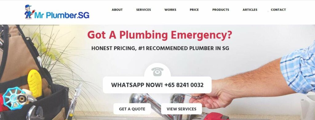 Mister Plumber Singapore Homepage
