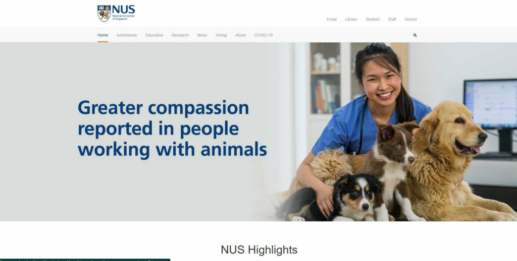 National University of Singapore Homepage