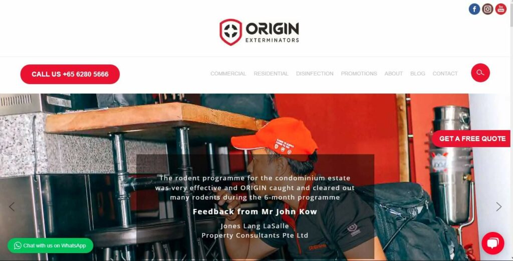ORIGIN Exterminators Pte Ltd Homepage