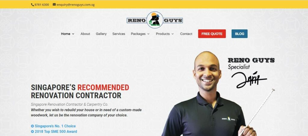 Reno Guys Pte Ltd Homepage