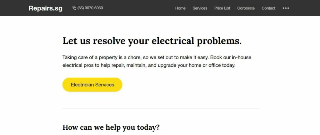 Repairs.sg Homepage