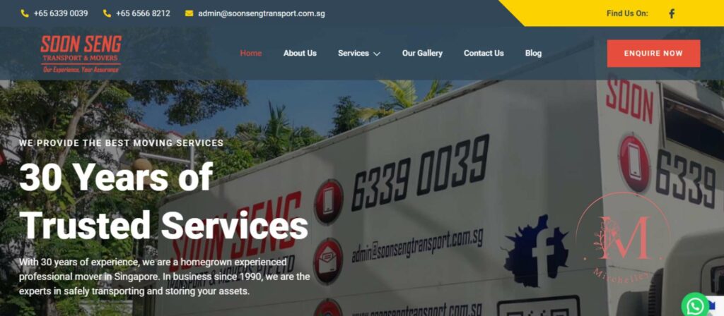 Soon Seng Transport and Movers Pte. Ltd. Homepage