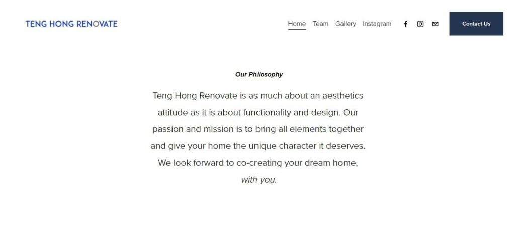 Teng Hong Renovate Homepage