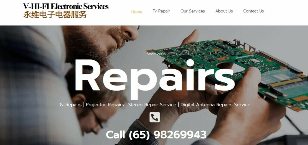 V-HI-FI Electronic Services Homepage