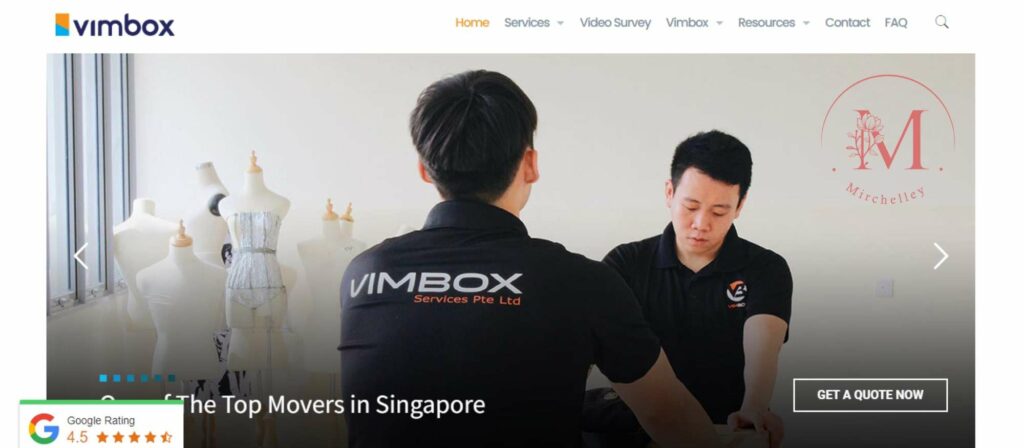 Vimbox Movers Homepage