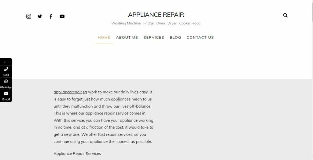 Washing Machine & Fridge Repair Singapore By Local Service Homepage