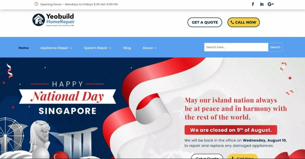 Yeobuild HomeRepair Homepage