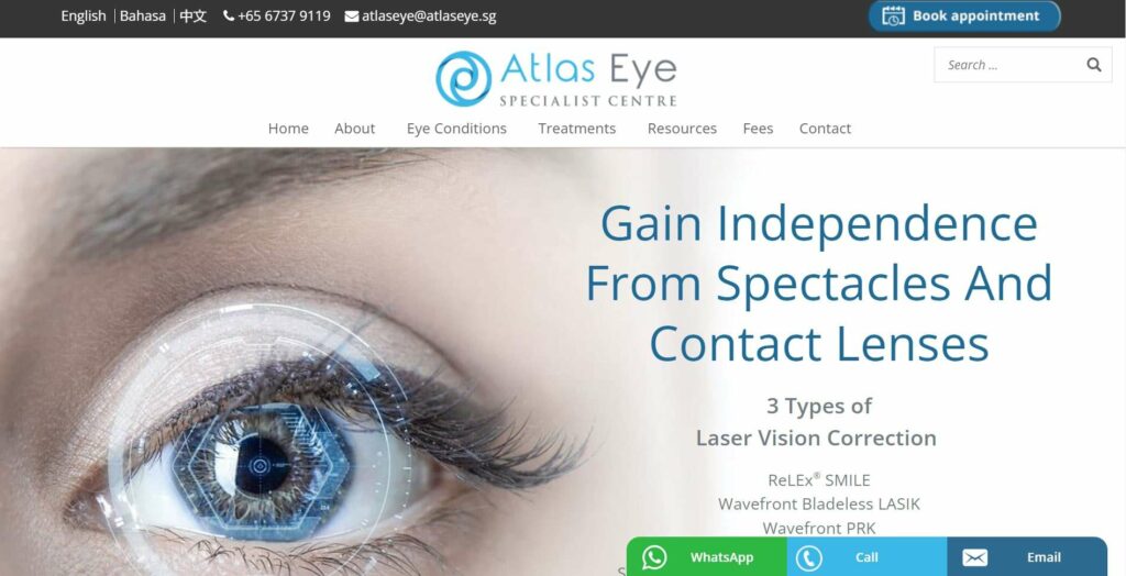 Atlas Eye Centre Homepage