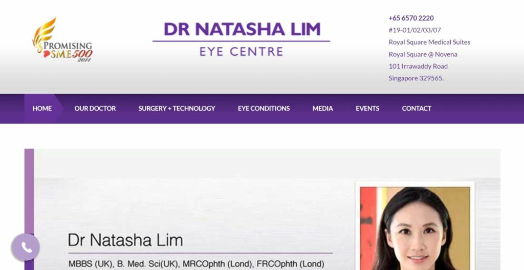 Dr. Natasha Lim Eye Centre Homepage