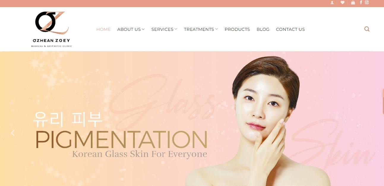 Ozhean Zoey Medical and Aesthetic Clinic Homepage