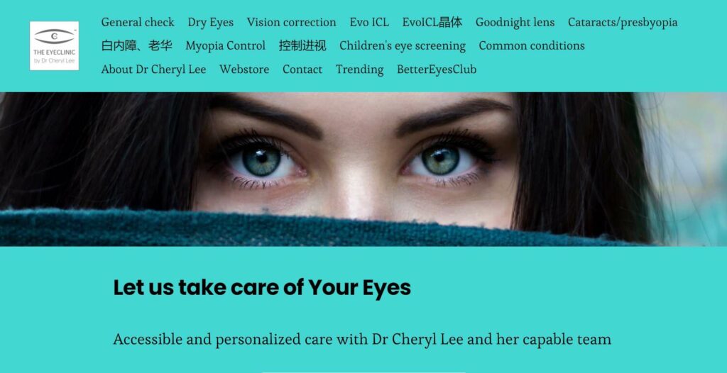 The EyeClinic by Dr. Cheryl Lee Homepage