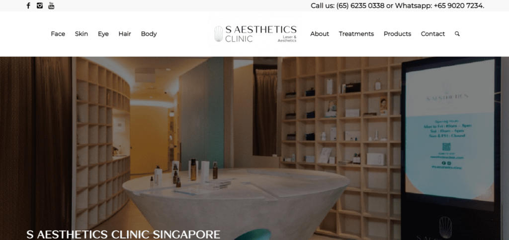 S Aesthetics Clinic Homepage