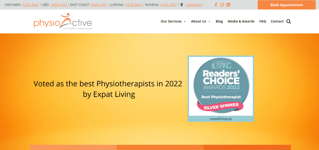 Physio Active Homepage