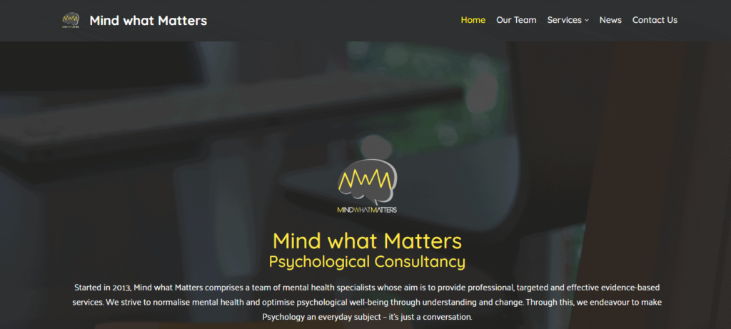 Mind What Matters Homepage
