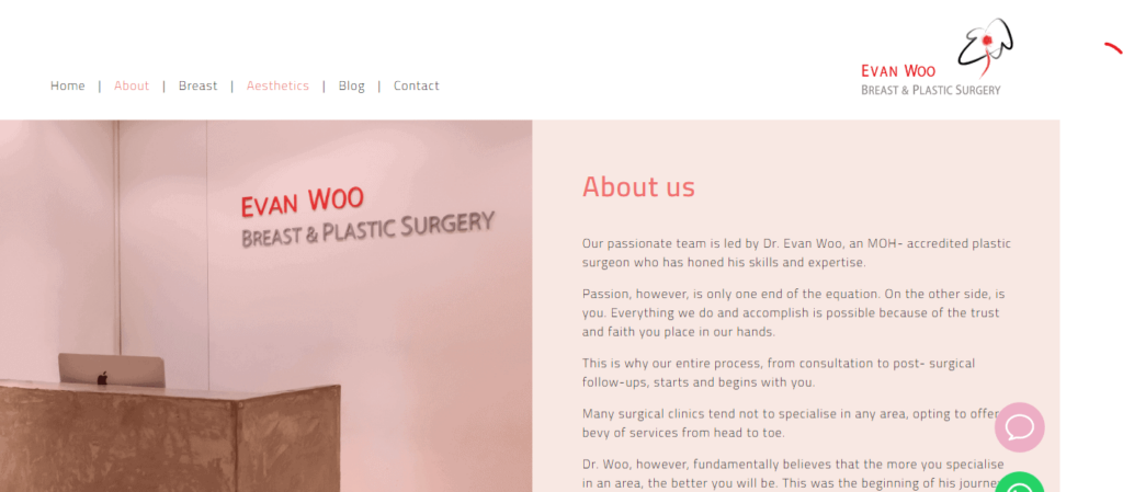Evan Woo Breast & Plastic Surgery Homepage