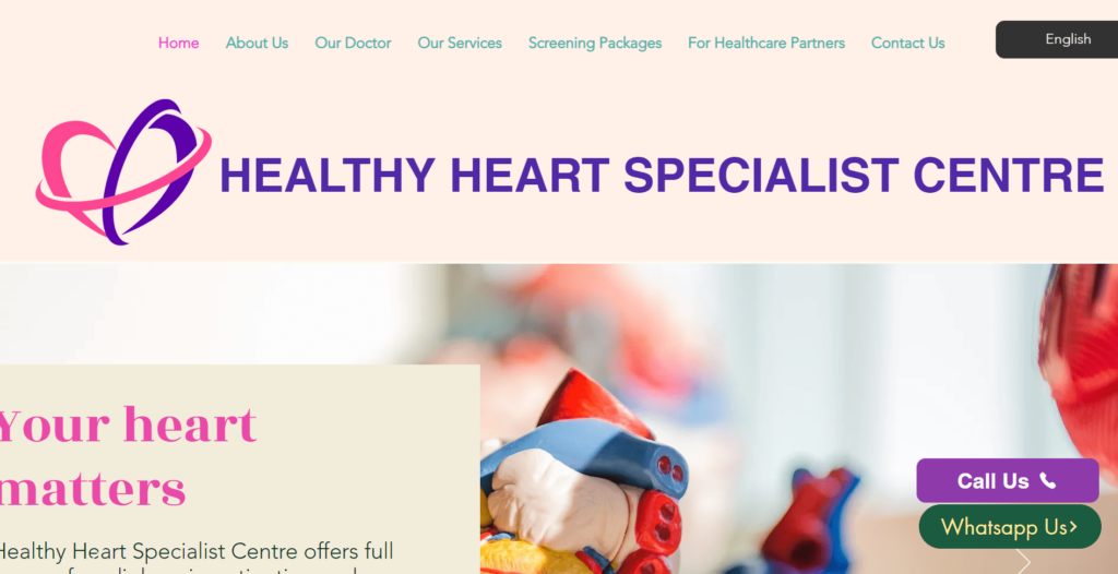 Healthy Heart Cardiologist Centre — Dr. Wong Siong Sung Homepage