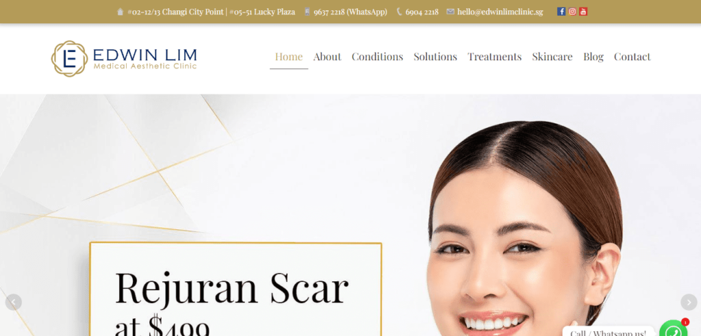 Edwin Lim Medical Aesthetic Clinic Homepage