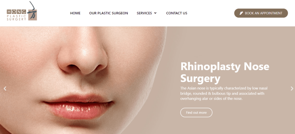 Hong Plastic Surgery Homepage