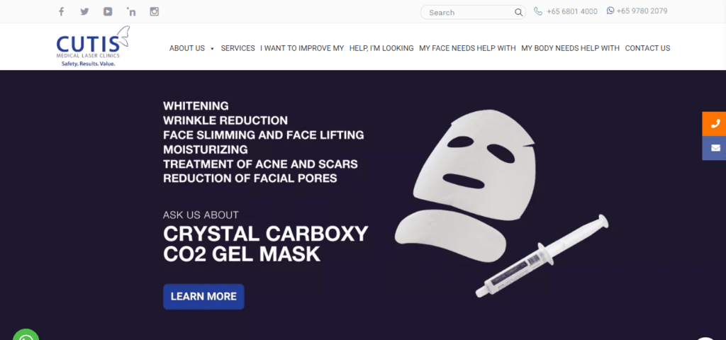Cutis Medical Laser Clinics Homepage