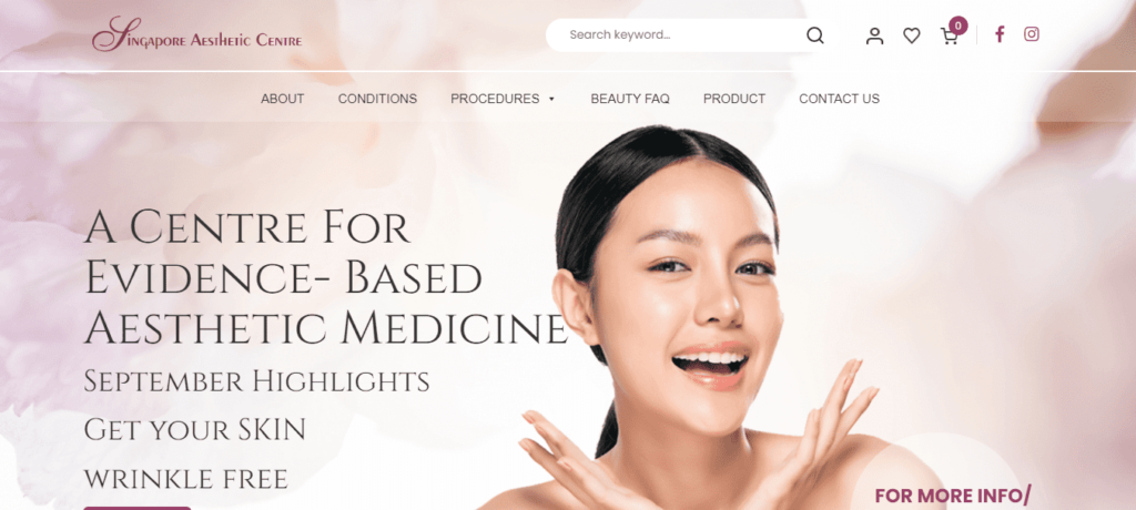 Singapore Aesthetic Center Homepage