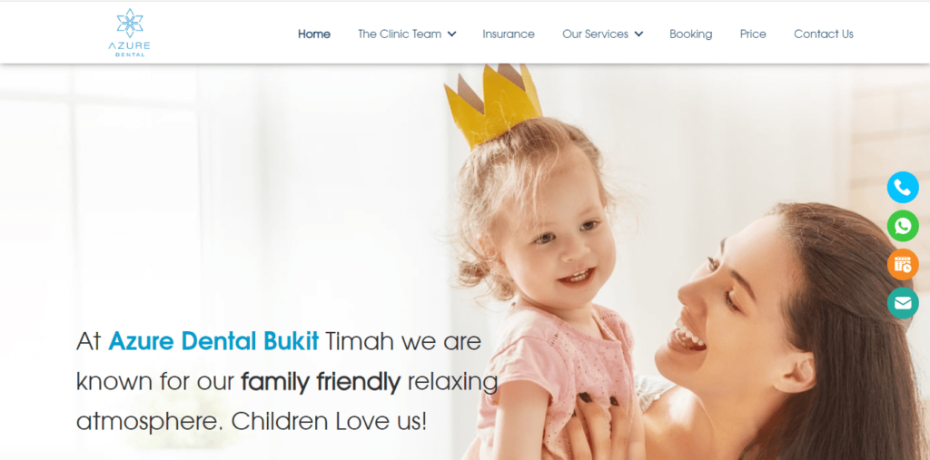 Azure Dental Homepage
