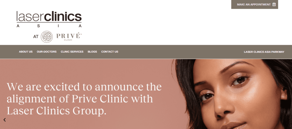 Privé Clinic Homepage