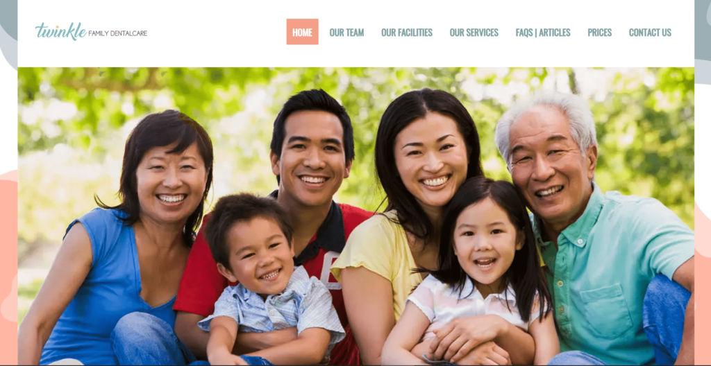 Twinkle Family Dental Care Homepage
