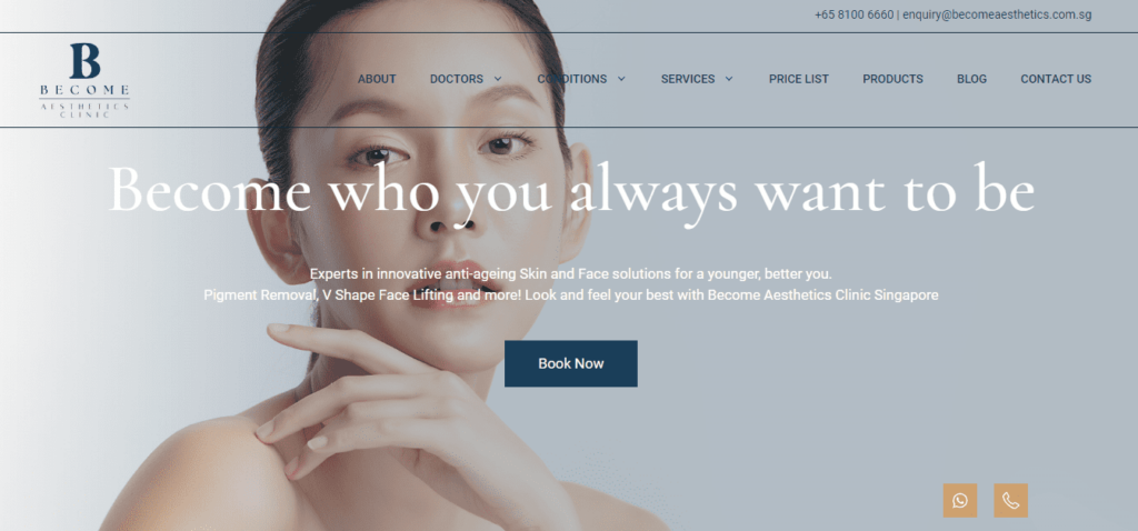 Become Aesthetics Clinic Homepage
