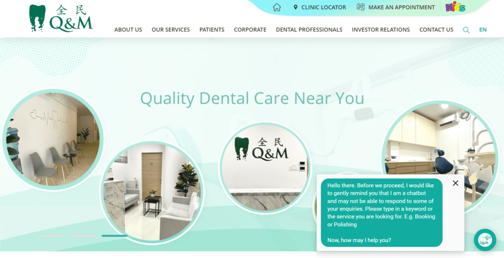 Q & M Dental Group Homepage