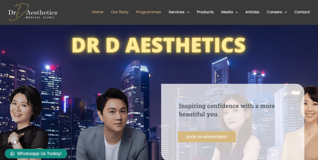 Dr. D Aesthetics Medical Clinic Homepage