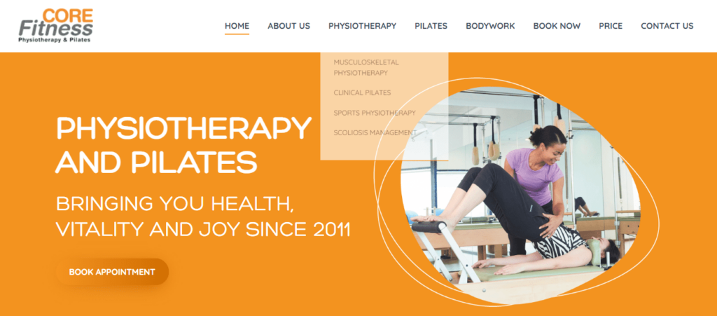 Core Fitness Physiotherapy & Pilates Homepage